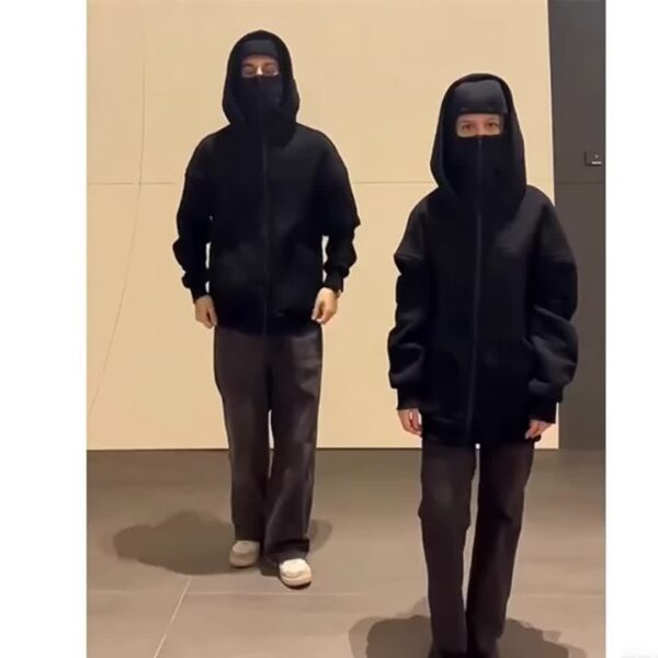 Sweat à capuche noir Y2K pour femme – Image 11