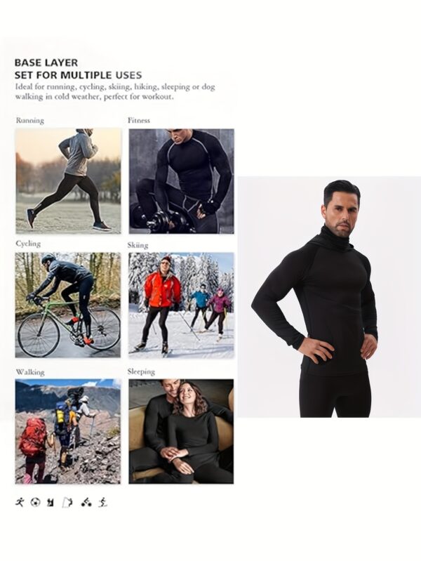 Ensemble 2 Pièces Sweat à Capuche avec Masque Intégré pour Homme – Performance & Confort Toutes Saisons – Image 10