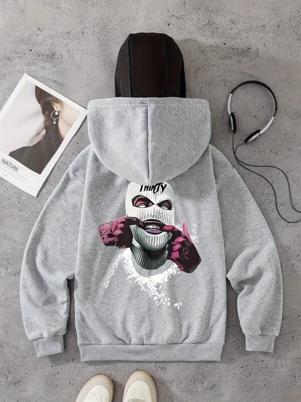 Sweat à capuche balaclava imprimé pour femme avec double capuche et coagoule – Image 6