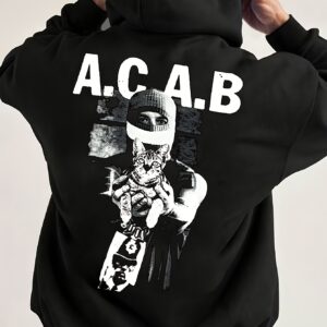 Sweat Homme à Capuche Noir acab