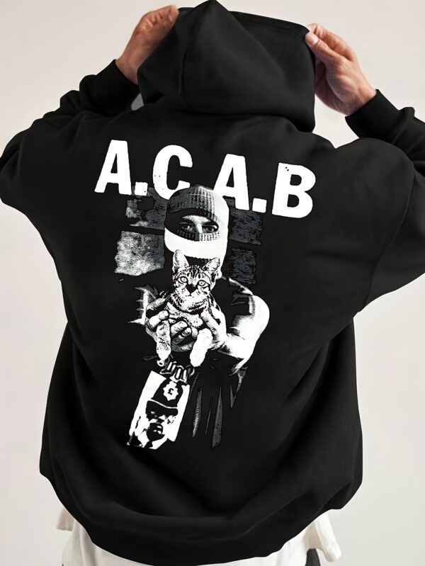 Sweat Homme à Capuche Noir acab
