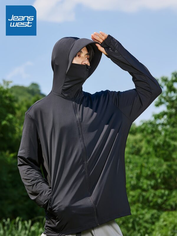 Veste Coupe-Vent Décontractée d'Été Vert Olive – Image 2
