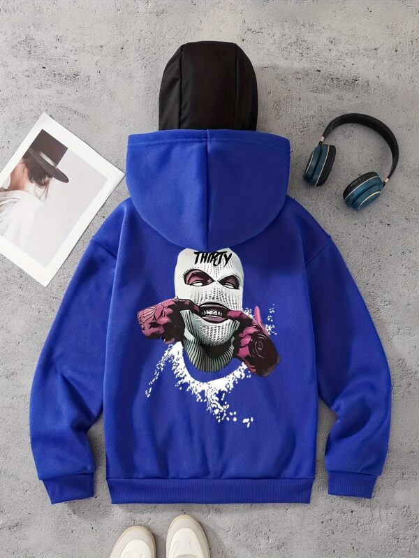 Sweat à capuche balaclava imprimé pour femme avec double capuche et coagoule – Image 3