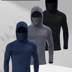3 pcs. sweat athlétiques à col haut pour hommes