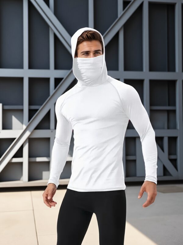 Sweat Athlétique à Capuche avec Masque Intégré pour Hommes – Performance et Confort Ultimes – Image 8