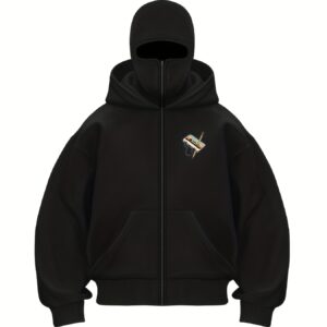 Sweat capuche rouge pour homme avec imprimé cassette rétro et crayon