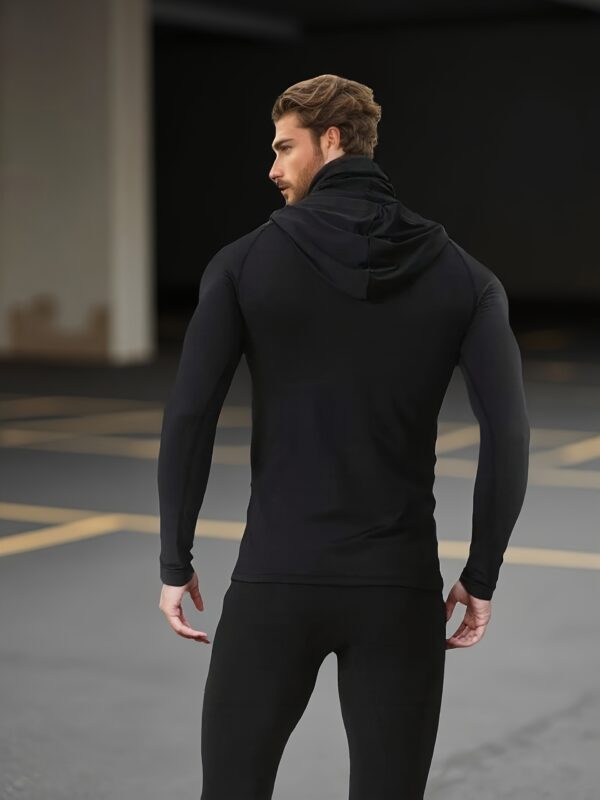 Sweat Athlétique à Capuche avec Masque Intégré pour Hommes – Performance et Confort Ultimes – Image 7