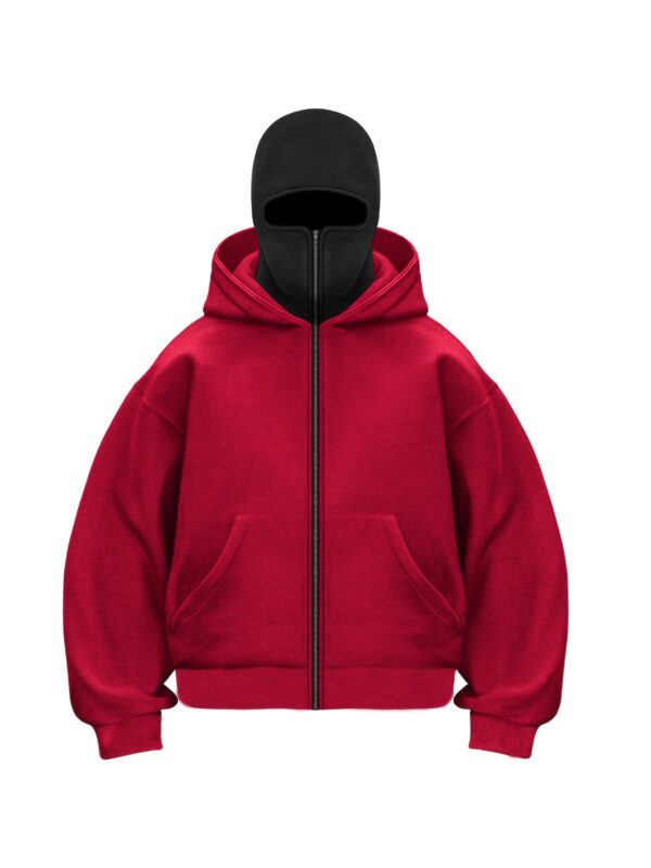 Sweat à capuche surdimensionné pour homme avec double capuche et cagoule – Image 2