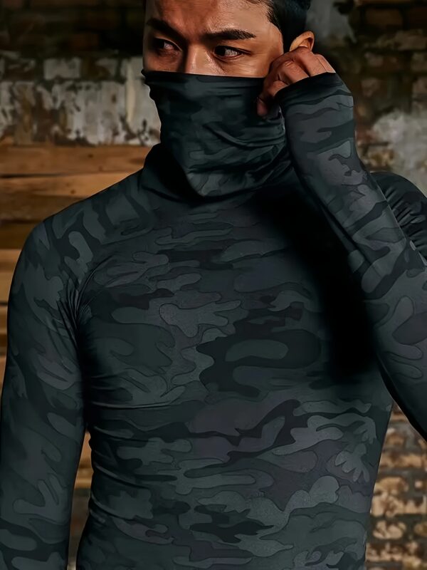 Chemise Athlétique à Manches Longues Camo pour Hommes – Image 2