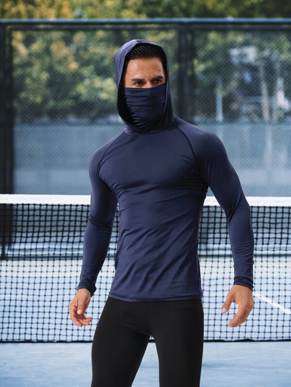 Ensemble 2 Pièces Sweat à Capuche avec Masque Intégré pour Homme – Performance & Confort Toutes Saisons – Image 5