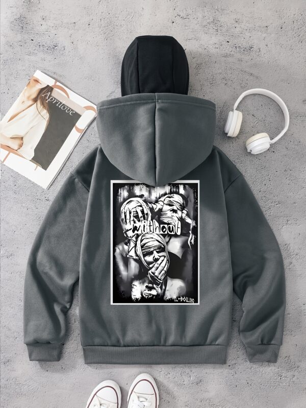 Sweat à Capuche Noire Élégante pour Femme avec cagoule – Image 5