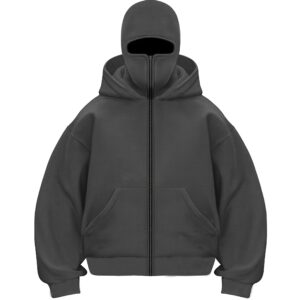 Sweat à capuche surdimensionné pour homme avec double capuche et cagoule