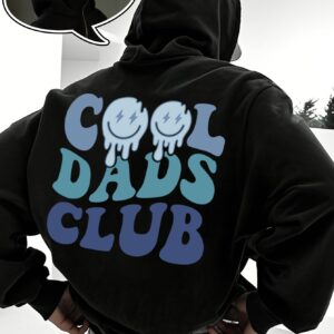 Sweat Graphique Club des Pères Cool Noirs pour Hommes avec Cagoule