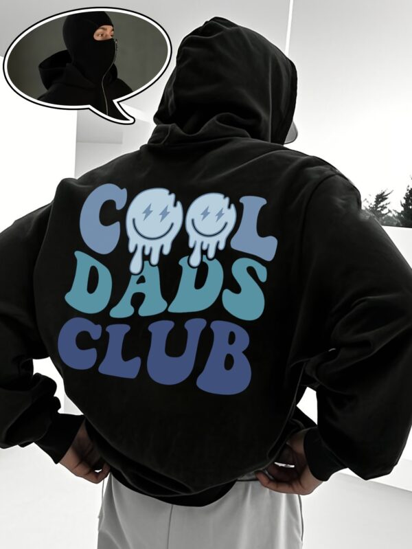 Sweat Graphique Club des Pères Cool Noirs pour Hommes avec Cagoule
