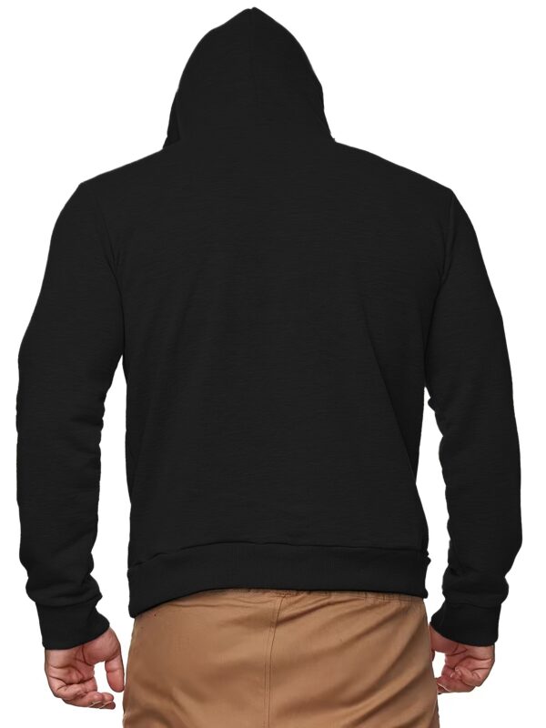 Sweat à capuche doublé de polaire pour homme avec masque facial – Image 2