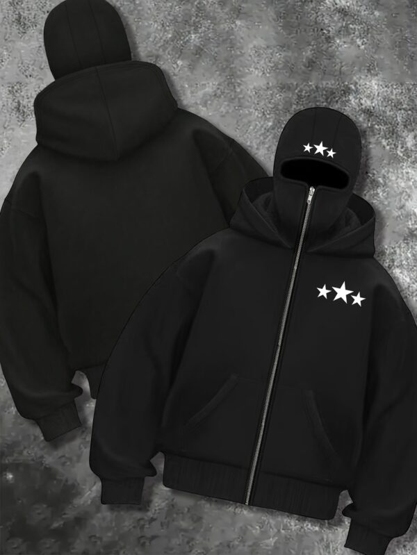 Sweat à capuche imprimé étoilé décontracté pour hommes avec cagoule – Image 6