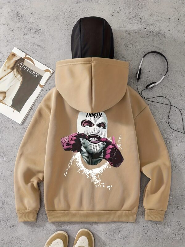 Sweat à capuche balaclava imprimé pour femme avec double capuche et coagoule