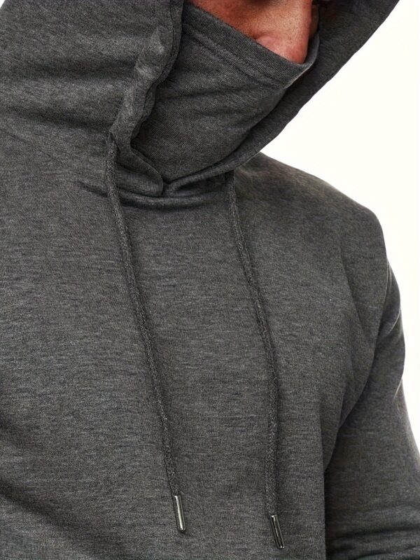 Sweat à capuche géométrique pour homme avec poche – Image 9
