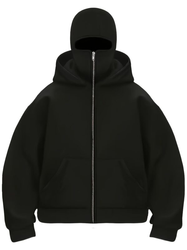 Sweat à capuche surdimensionné pour homme avec double capuche et cagoule – Image 4
