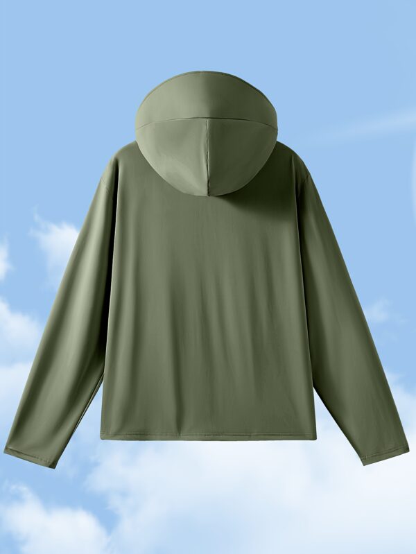 Veste Coupe-Vent Décontractée d'Été Vert Olive – Image 9