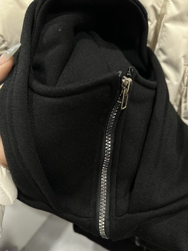 Sweat Homme à Capuche Noir avec Motif Tête de Mort – Image 8