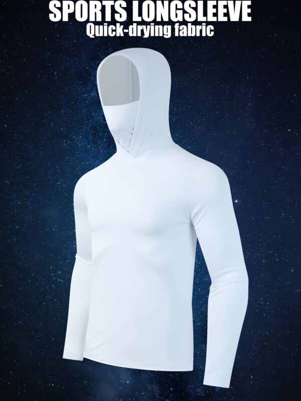 Sweat Athlétique à Capuche avec Masque Intégré pour Hommes – Performance et Confort Ultimes – Image 2