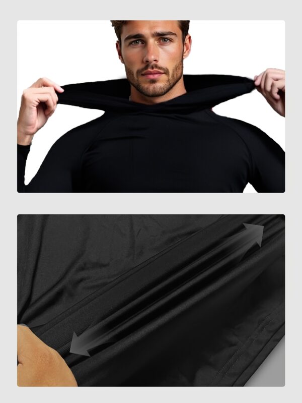 3 pcs. sweat athlétiques à col haut pour hommes – Image 9