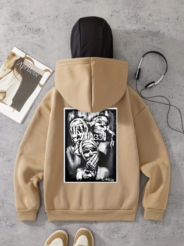 Sweat à Capuche Noire Élégante pour Femme avec cagoule – Image 3