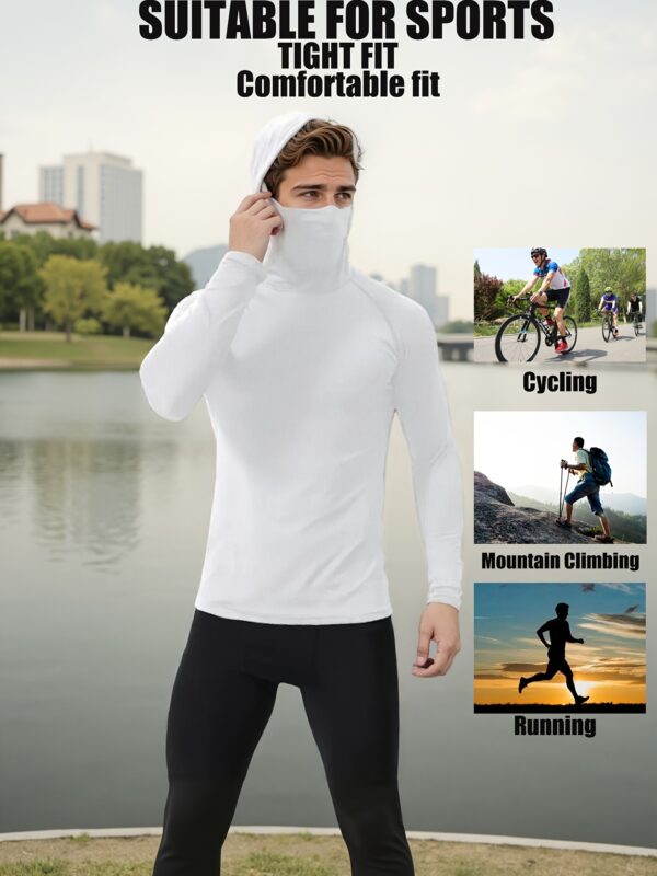 Sweat Athlétique à Capuche avec Masque Intégré pour Hommes – Performance et Confort Ultimes – Image 4