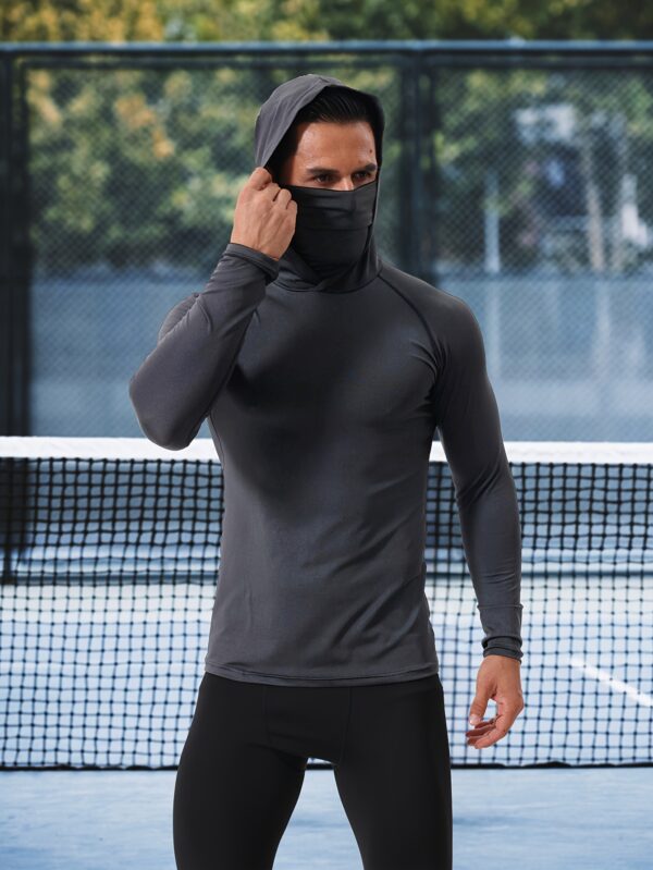 Ensemble 2 Pièces Sweat à Capuche avec Masque Intégré pour Homme – Performance & Confort Toutes Saisons – Image 9