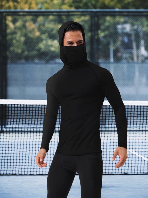 Ensemble 2 Pièces Sweat à Capuche avec Masque Intégré pour Homme – Performance & Confort Toutes Saisons – Image 6