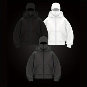 Sweat à capuche noir Y2K pour femme